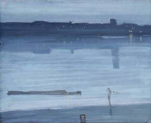 Nocturne: Blue and Silver - Chelsea 1871 by James Abbott McNeill Whistler 1834-1903